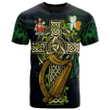 1sttheworld Ireland T-Shirt - Wheeler Irish Family Crest and Celtic Cross A7
