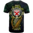 1sttheworld Ireland T-Shirt - House of FITZGIBBON Irish Family Crest and Celtic Cross A7