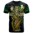 1sttheworld Ireland T-Shirt - Wolverston Irish Family Crest and Celtic Cross A7