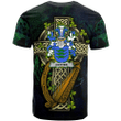 1sttheworld Ireland T-Shirt - Cotter or MacCotter Irish Family Crest and Celtic Cross A7