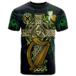 1sttheworld Ireland T-Shirt - House of PURCELL Irish Family Crest and Celtic Cross A7