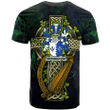 1sttheworld Ireland T-Shirt - Bermingham Irish Family Crest and Celtic Cross A7