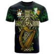 1sttheworld Ireland T-Shirt - Toomey or O'Twomey Irish Family Crest and Celtic Cross A7
