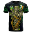 1sttheworld Ireland T-Shirt - House of MACGENIS Irish Family Crest and Celtic Cross A7