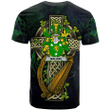 1sttheworld Ireland T-Shirt - Malone or O'Malone Irish Family Crest and Celtic Cross A7
