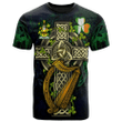 1sttheworld Ireland T-Shirt - Harty or O'Haherty Irish Family Crest and Celtic Cross A7