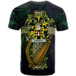 1sttheworld Ireland T-Shirt - Castell Irish Family Crest and Celtic Cross A7