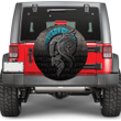1sttheworld Spare Tire Cover - Vikings Northern Wolf Cyan Spare Tire Cover A7