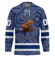 1sttheworld Clothing - (Custom) Crips Gang Handsign Hockey Jersey A31