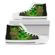 Celtic Green Man High Top Shoes - Green Man with Celtic Patterns - BN30