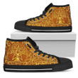 Celticone High Top Shoes - The Golden Tree of Life Pentacle Wicca - BN21