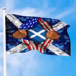 Scotland Flag Grunge Style Premium Flag - Scotland Flag Grunge Style Is Part of The America Special Camouflage Style A7 | 1sttheworld