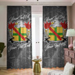 USA Benger American Family Crest - Blackout Curtains with Hooks Luxury Marble A7