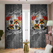 USA Bruen American Family Crest - Blackout Curtains with Hooks Luxury Marble A7