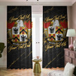 Bruen American Family Crest - Blackout Curtains with Hooks Luxury Marble A7 | 1sttheworld