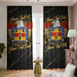 Champion American Family Crest - Blackout Curtains with Hooks Luxury Marble A7 | 1sttheworld