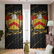 Bowman American Family Crest - Blackout Curtains with Hooks Luxury Marble A7 | 1sttheworld