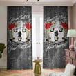 USA Bradford American Family Crest - Blackout Curtains with Hooks Luxury Marble A7