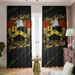 Bloomfield American Family Crest - Blackout Curtains with Hooks Luxury Marble A7 | 1sttheworld
