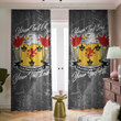 USA Chambers American Family Crest - Blackout Curtains with Hooks Luxury Marble A7