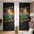 Emerson American Family Crest - Blackout Curtains with Hooks Luxury Marble A7 | 1sttheworld