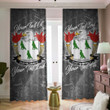 USA Custin American Family Crest - Blackout Curtains with Hooks Luxury Marble A7