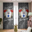USA Danforth American Family Crest - Blackout Curtains with Hooks Luxury Marble A7