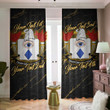 Danforth American Family Crest - Blackout Curtains with Hooks Luxury Marble A7 | 1sttheworld