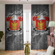 USA Graves American Family Crest - Blackout Curtains with Hooks Luxury Marble A7