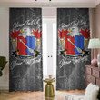 USA Cuyler American Family Crest - Blackout Curtains with Hooks Luxury Marble A7