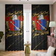 Cuyler American Family Crest - Blackout Curtains with Hooks Luxury Marble A7 | 1sttheworld
