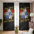 Frizell American Family Crest - Blackout Curtains with Hooks Luxury Marble A7 | 1sttheworld
