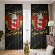 Fry American Family Crest - Blackout Curtains with Hooks Luxury Marble A7 | 1sttheworld