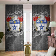 USA Gilchrist American Family Crest - Blackout Curtains with Hooks Luxury Marble A7