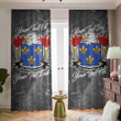USA Drummer American Family Crest - Blackout Curtains with Hooks Luxury Marble A7