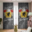 USA Collins American Family Crest - Blackout Curtains with Hooks Luxury Marble A7
