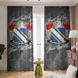 USA Fortescue American Family Crest - Blackout Curtains with Hooks Luxury Marble A7