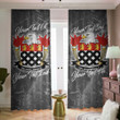 USA Delafield American Family Crest - Blackout Curtains with Hooks Luxury Marble A7