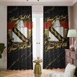 Curson American Family Crest - Blackout Curtains with Hooks Luxury Marble A7 | 1sttheworld
