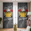 USA Graham American Family Crest - Blackout Curtains with Hooks Luxury Marble A7
