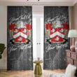 USA Davis II American Family Crest - Blackout Curtains with Hooks Luxury Marble A7