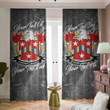 USA Everett American Family Crest - Blackout Curtains with Hooks Luxury Marble A7