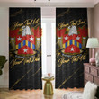 Everett American Family Crest - Blackout Curtains with Hooks Luxury Marble A7 | 1sttheworld