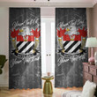 USA Mayer American Family Crest - Blackout Curtains with Hooks Luxury Marble A7