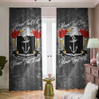 USA Henkel American Family Crest - Blackout Curtains with Hooks Luxury Marble A7