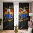 Markham American Family Crest - Blackout Curtains with Hooks Luxury Marble A7 | 1sttheworld