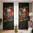 Ironside American Family Crest - Blackout Curtains with Hooks Luxury Marble A7 | 1sttheworld