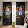 Huger American Family Crest - Blackout Curtains with Hooks Luxury Marble A7 | 1sttheworld