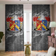 USA Longbottom American Family Crest - Blackout Curtains with Hooks Luxury Marble A7