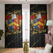 Hoskins American Family Crest - Blackout Curtains with Hooks Luxury Marble A7 | 1sttheworld